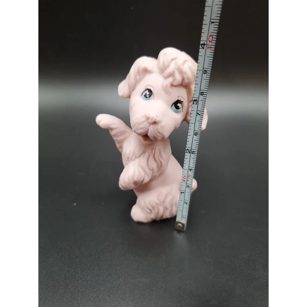 1960s Vintage Kelvin Ceramic Poodle Figurine with Blue Eyes